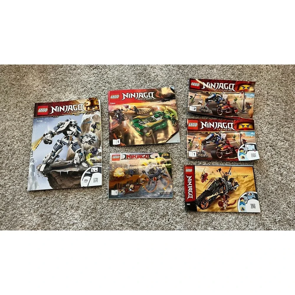 LEGO Ninjago Instruction Manual Booklets Lot 6 71738 70641 70667 70672 70610